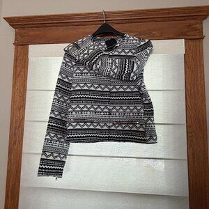 Harlowe & Graham Geometric Print Collarless Blazer